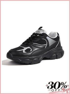 Women's Mesh Platform Sneakers Rhinestone Breathable Walking Shoes